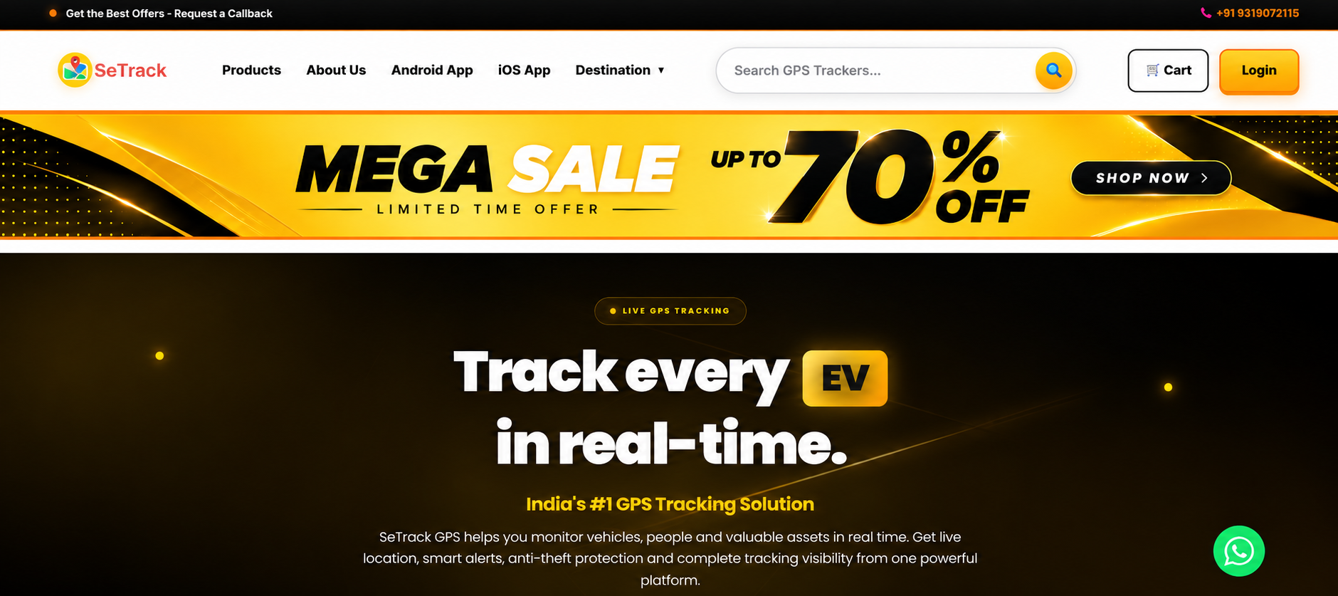 Mega Sale. Limited time offer. Up to 70% off. Shop Now.